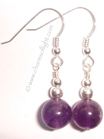 Amethyst & Silver Earrings